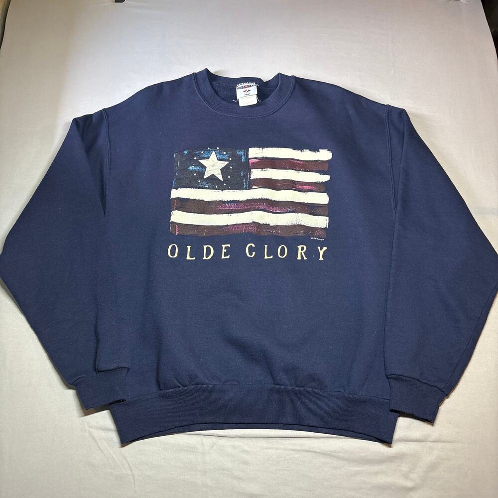 vintage jerzees navy blue crewneck sweatshirt